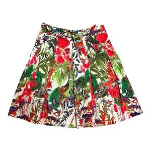 Soft Surroundings Pleated Floral Skirt Size PM